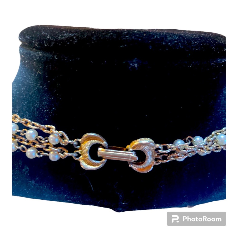 Vintage Antique Pearl and Chain Necklace - Picture 4 of 4